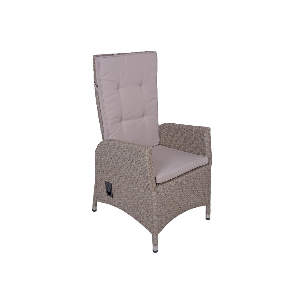 Gartenstuhlset 'Braga' Aluminium braun/grau 2 Stück