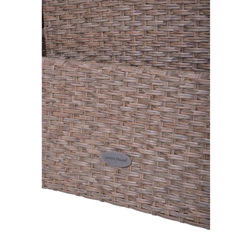Gartenstuhlset 'Braga' Aluminium braun/grau 2 Stück