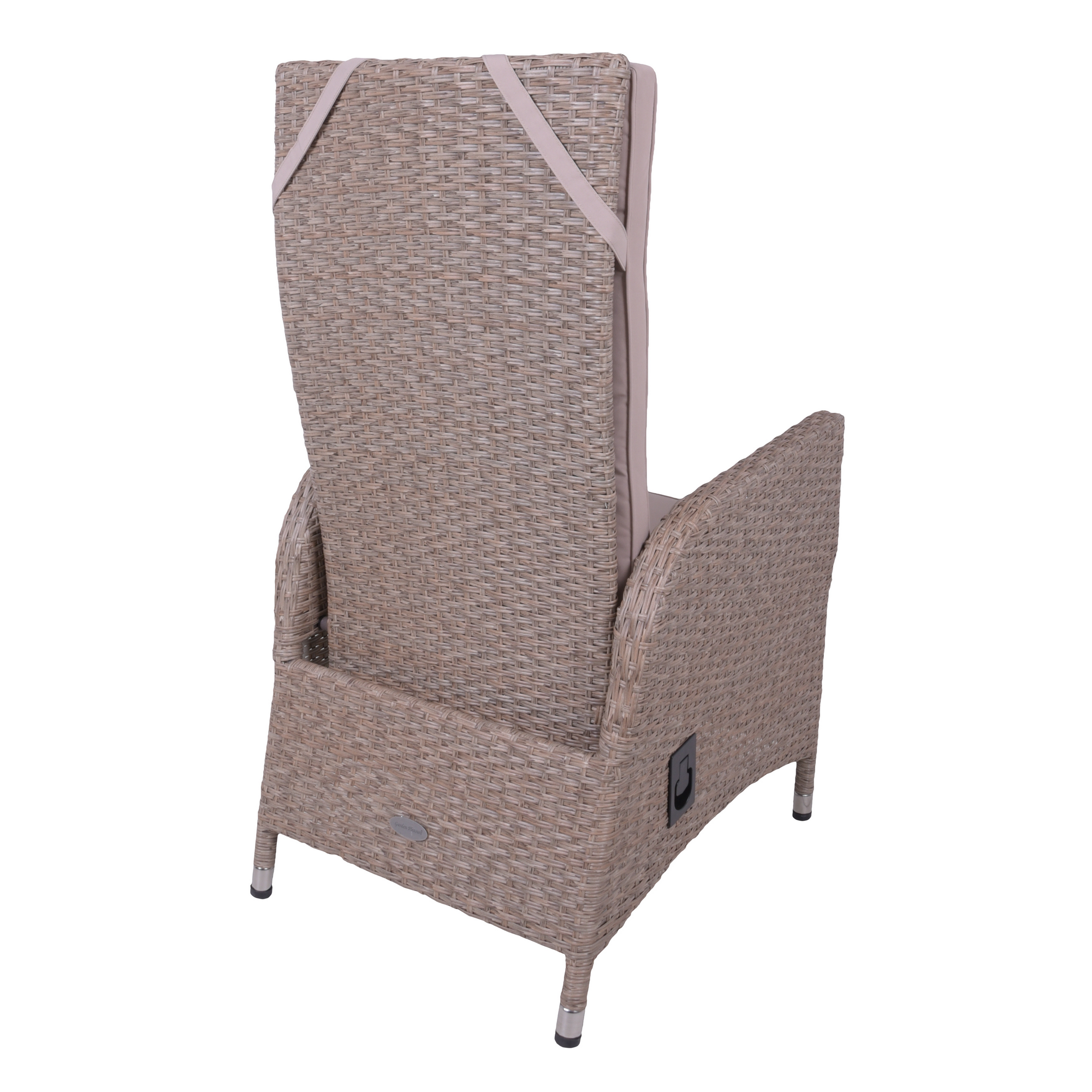 Gartenstuhlset 'Braga' Aluminium braun/grau 2 Stück