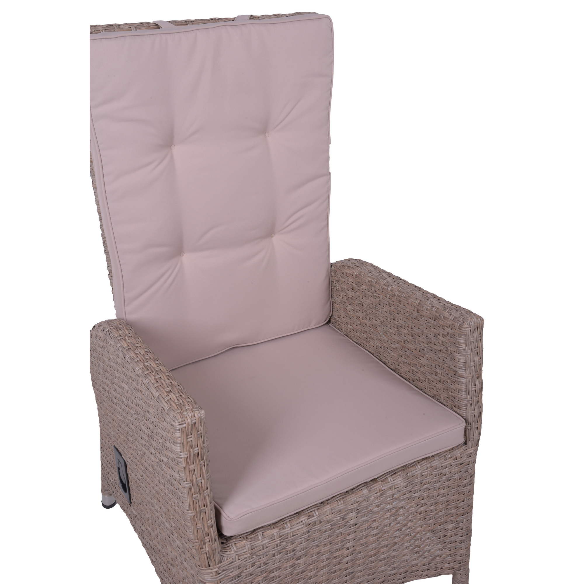 Gartenstuhlset 'Braga' Aluminium braun/grau 2 Stück