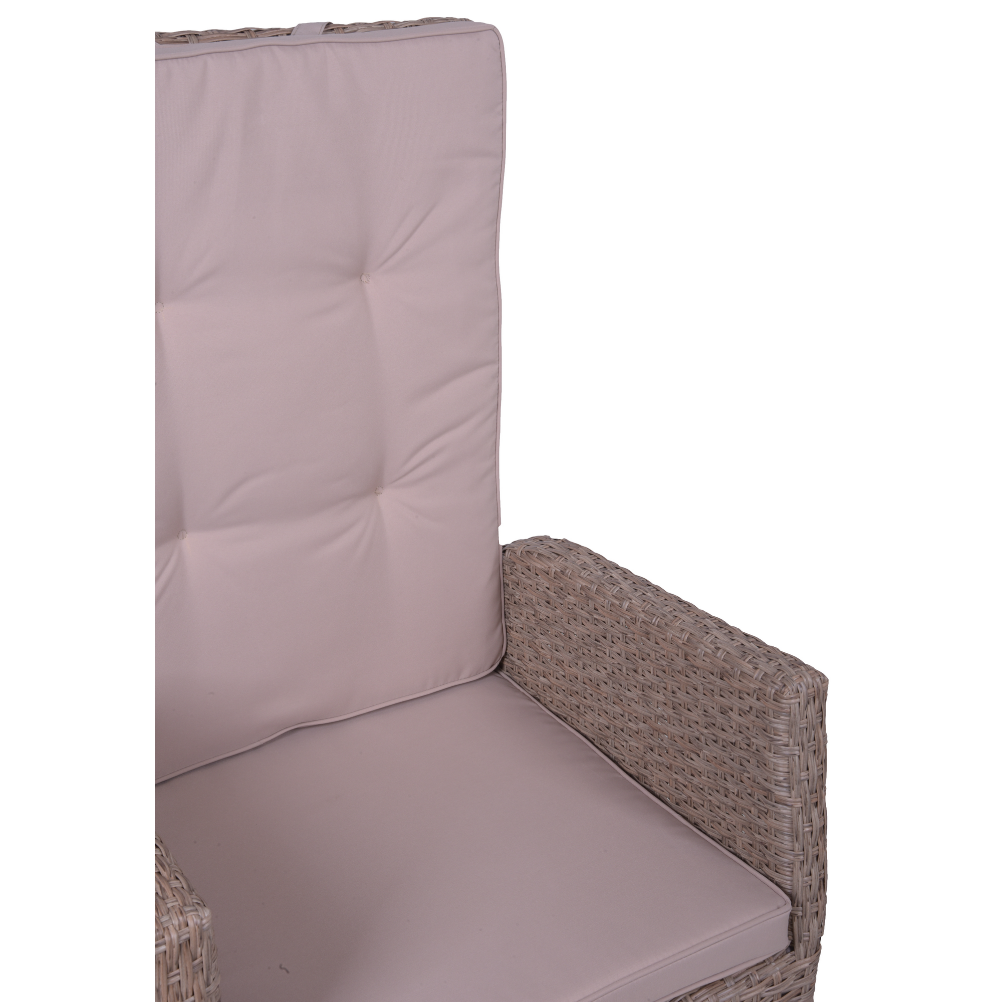 Gartenstuhlset 'Braga' Aluminium braun/grau 2 Stück