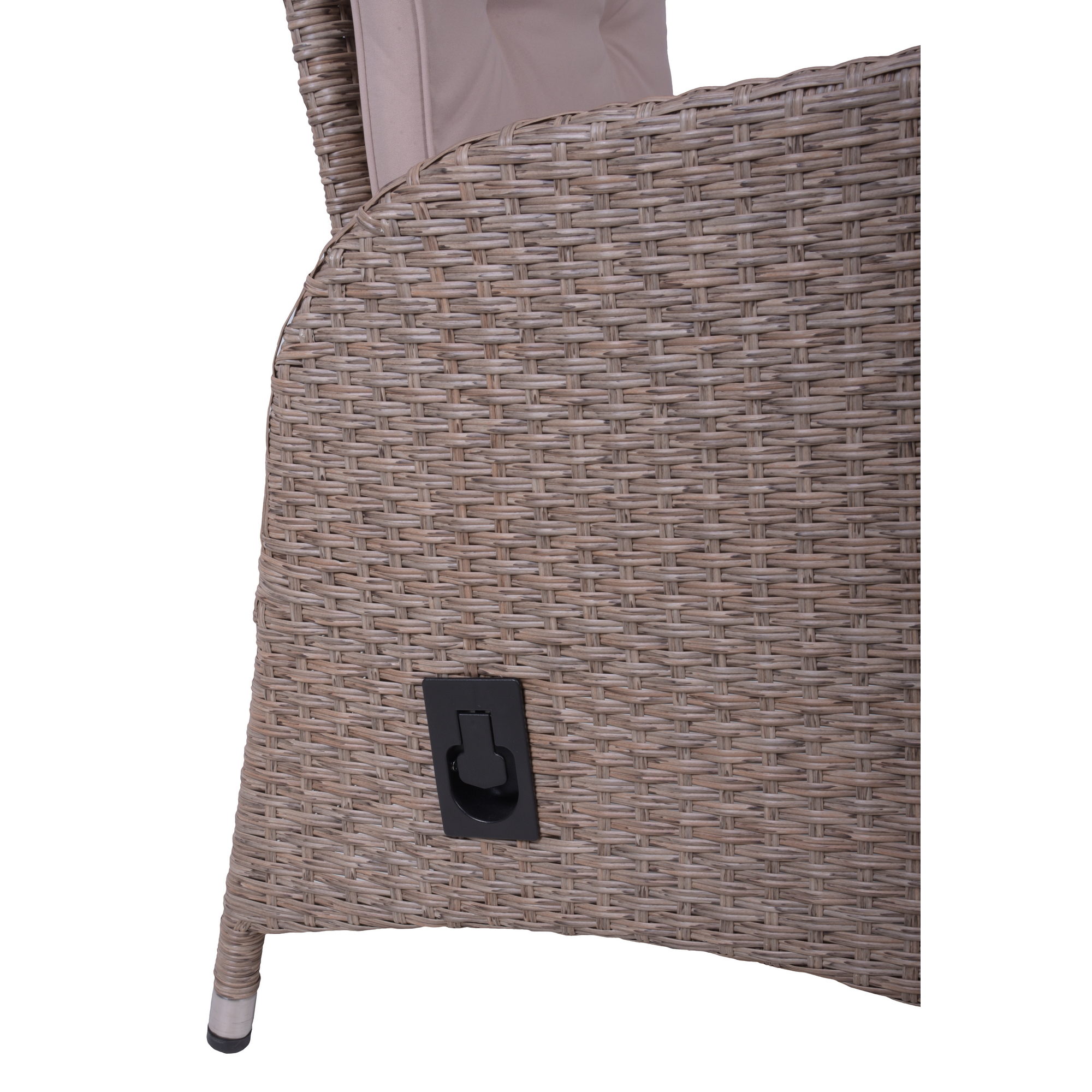 Gartenstuhlset 'Braga' Aluminium braun/grau 2 Stück