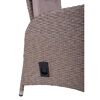 Gartenstuhlset 'Braga' Aluminium braun/grau 2 Stück