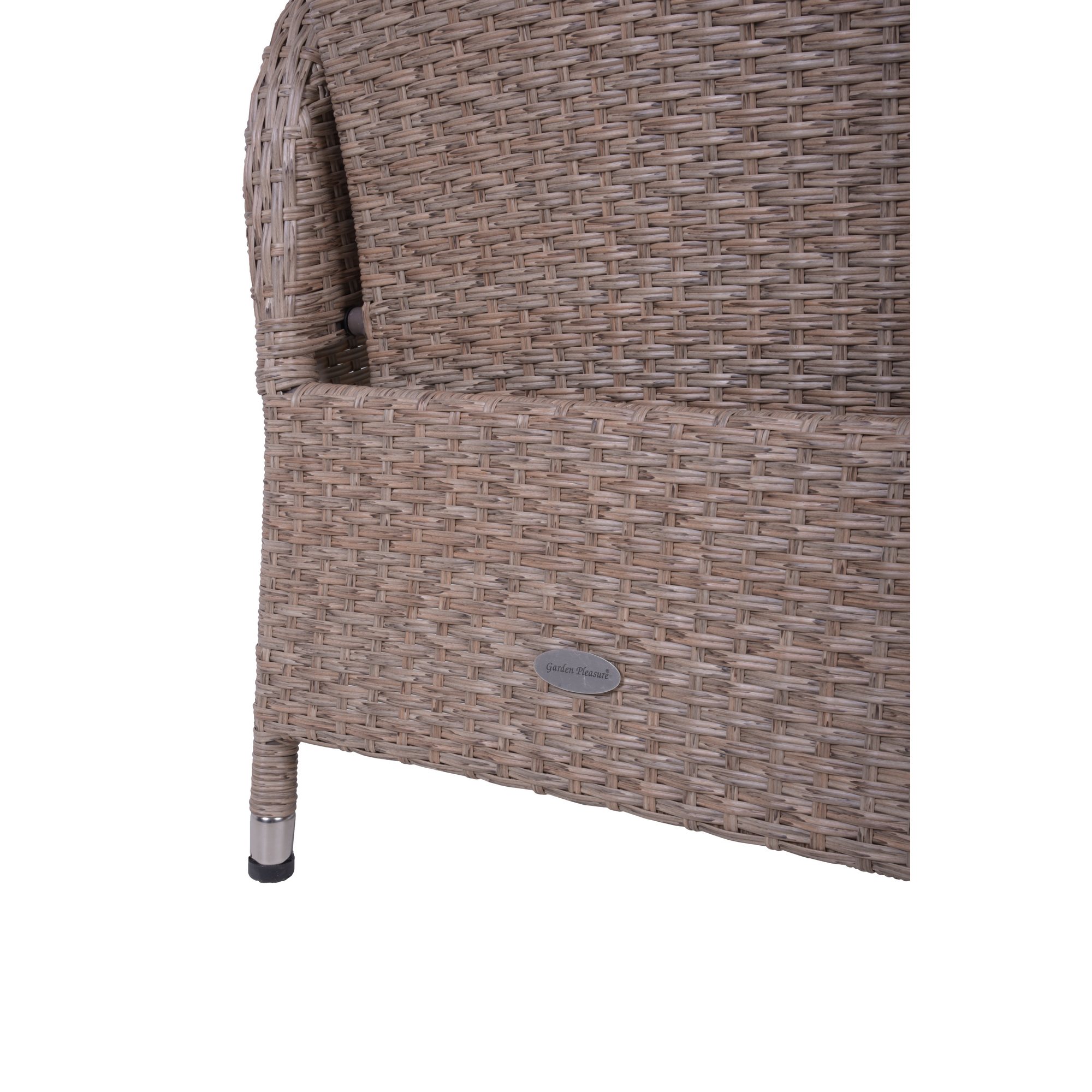 Gartenstuhlset 'Braga' Aluminium braun/grau 2 Stück