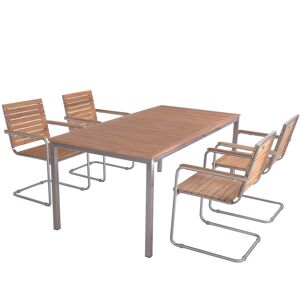 Gartenmöbelset 'Denver' für 4 Personen Edelstahl