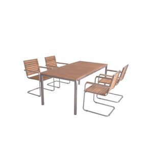 Gartenmöbel-Set 'Denver' silbern 5-teilig