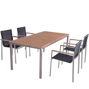 Gartenmöbelset 'Denver' für 4 Personen Edelstahl