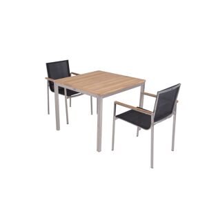 Gartenmöbel-Set 'Denver' silbern 3-teilig
