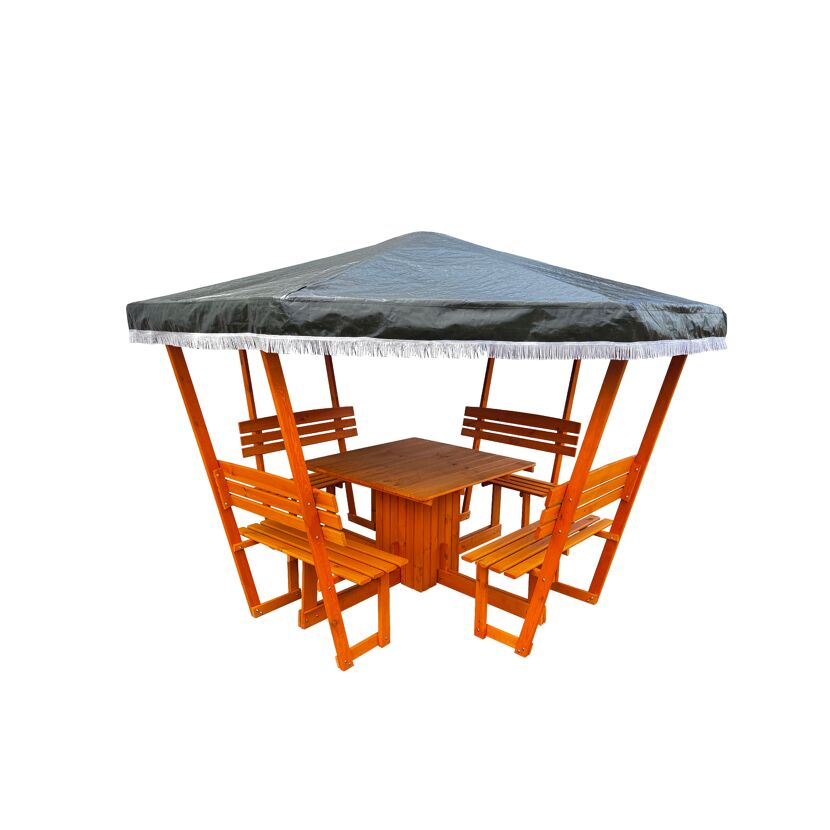 Pavillon 'Rosenheim' Holz grün 304 x 213 x 304 cm