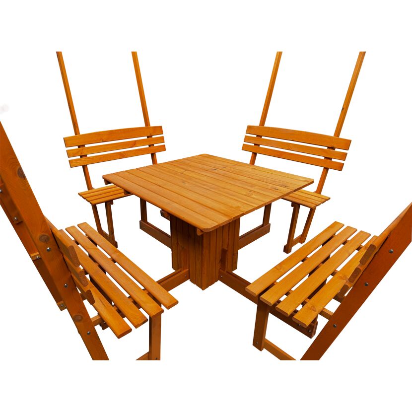 Pavillon 'Rosenheim' Holz grün 304 x 213 x 304 cm
