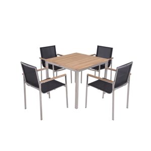 Gartenmöbel-Set 'Denver' silbern 5-teilig