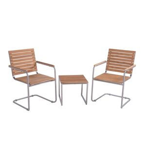 Gartenmöbel-Set 'Denver' silbern 3-teilig