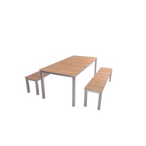 Gartenmöbel-Set 'Dallas' silbern 3-teilig