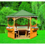 Pavillon 'Palma' Holz grün 308 x 260 x 308 cm