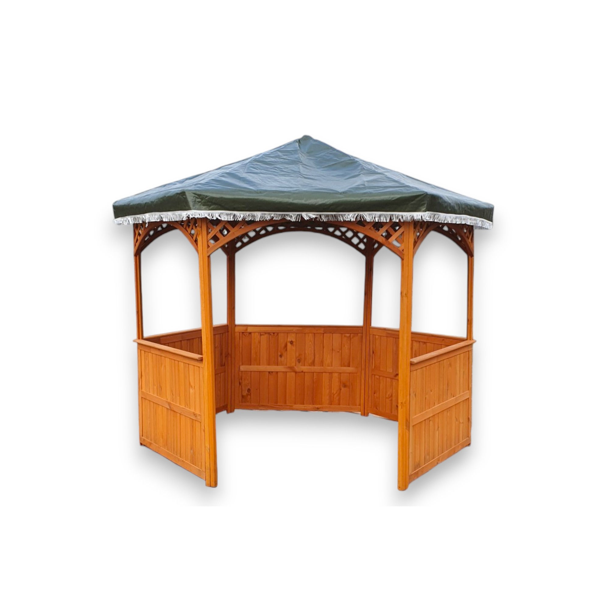 Pavillon 'Palma' Holz grün 308 x 260 x 308 cm