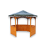 Pavillon 'Palma' Holz grün 308 x 260 x 308 cm