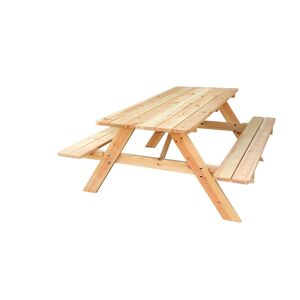 Bierbank mit Tisch 'Babylon' Holz braun 177 x 155 x 74 cm