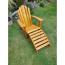 Gartensessel mit Fußablage Holz braun 141 x 76 x 92 cm