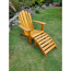 Gartensessel mit Fußablage Holz braun 141 x 76 x 92 cm