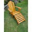 Gartensessel mit Fußablage Holz braun 141 x 76 x 92 cm