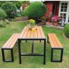 Gartenmöbelset 'Sylt' für 4 Personen Metall/Kiefernholz
