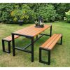 Gartenmöbelset 'Sylt' für 4 Personen Metall/Kiefernholz