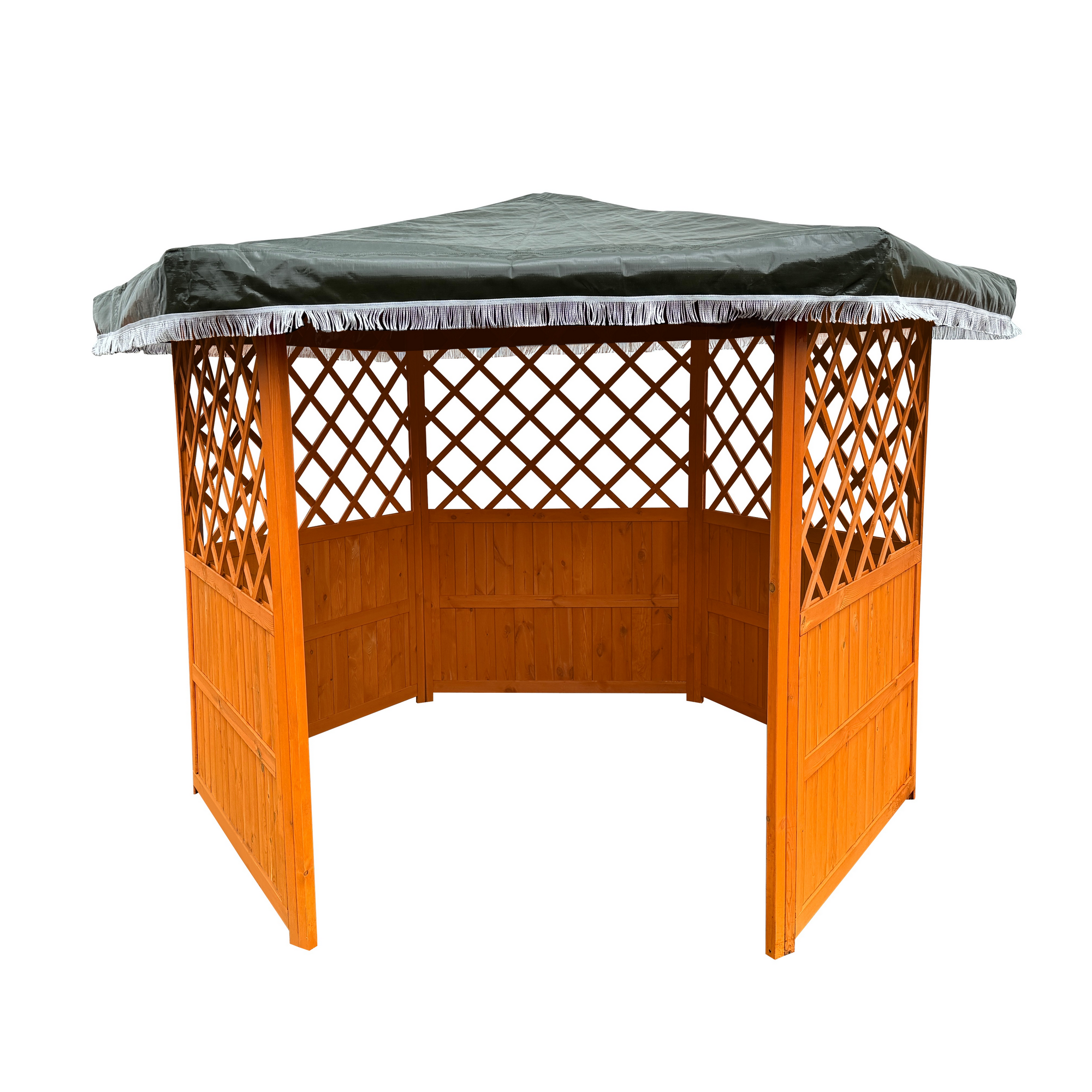 Pavillon 'Marburg' Holz grün 309 x 211 x 309 cm