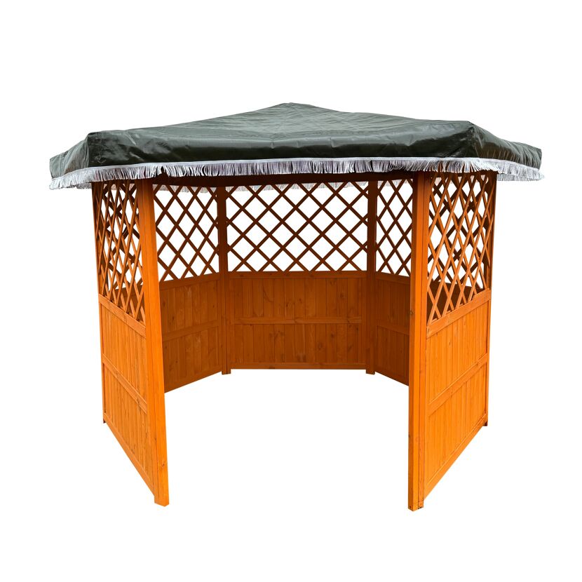 Pavillon 'Marburg' Holz grün 309 x 211 x 309 cm