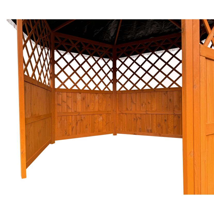 Pavillon 'Marburg' Holz grün 309 x 211 x 309 cm