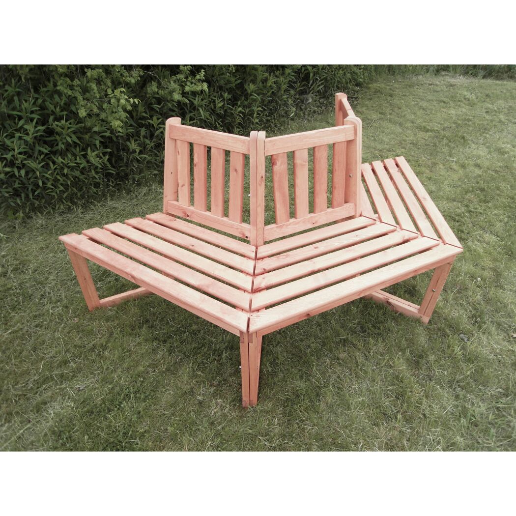 Holz-Baumbank halbrund