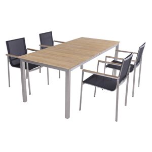 Gartenmöbelset 'Dallas/Denver' für 4 Personen Edelstahl