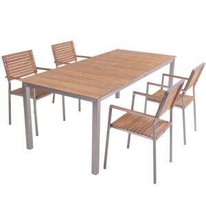 Gartenmöbelset 'Dallas/Denver' für 4 Personen Edelstahl