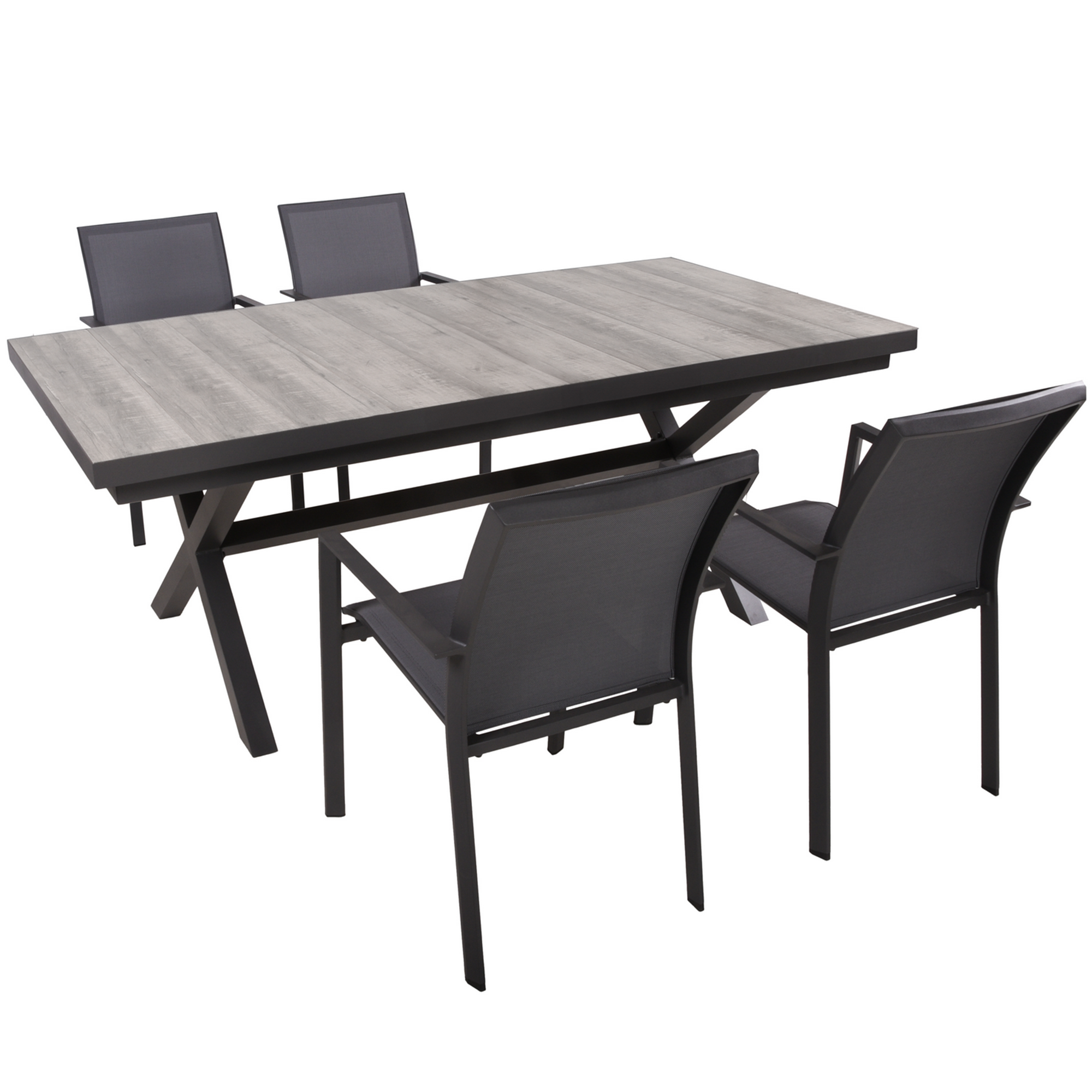 Gartenmöbelset 'Rana' für 4 Personen Aluminium