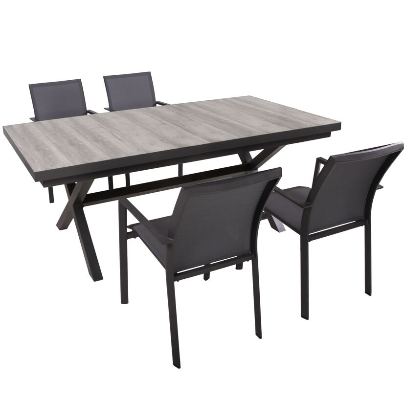 Gartenmöbelset 'Rana' für 4 Personen Aluminium