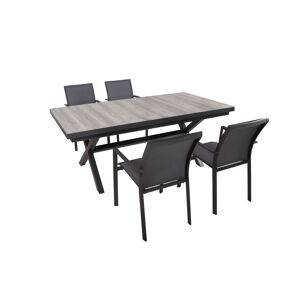 Gartenmöbel-Set 'Rana' dunkelgrau 5-teilig