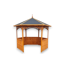 Pavillon 'Palma' Holz grau 326 x 280 x 326 cm