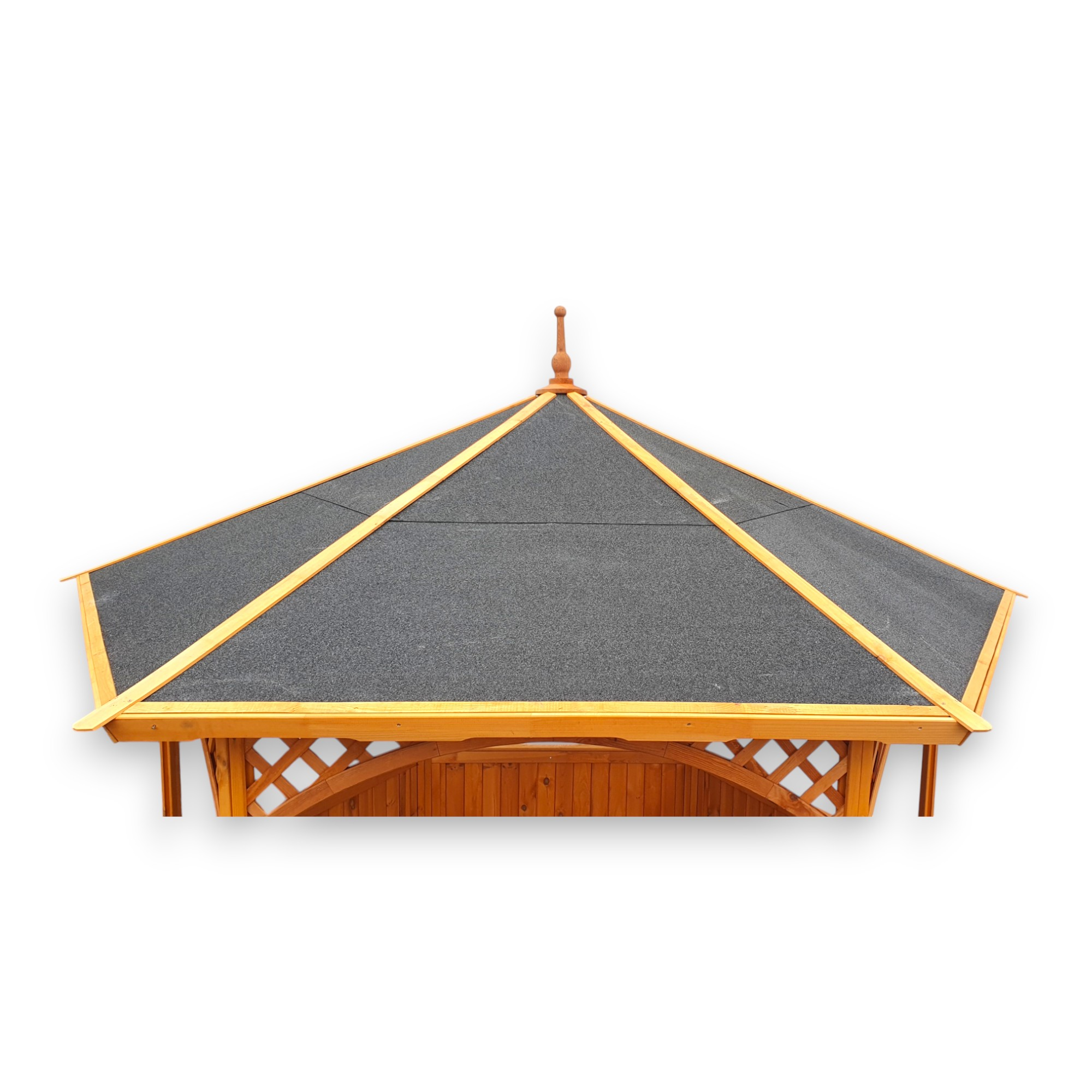 Pavillon 'Palma' Holz grau 326 x 280 x 326 cm