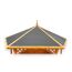 Pavillon 'Palma' Holz grau 326 x 280 x 326 cm