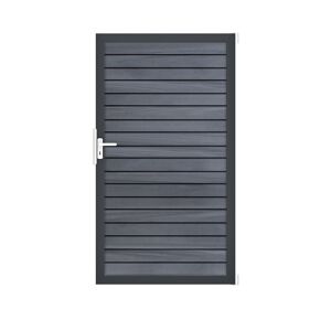 Einzeltor 'Solid Rhombus' BPC/Aluminium steingrau/anthrazit 100 x 180 cm