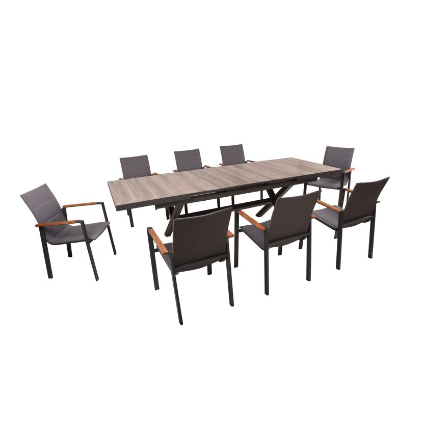 Gartenmöbelset 'Rana/Davina' für 8 Personen Aluminium
