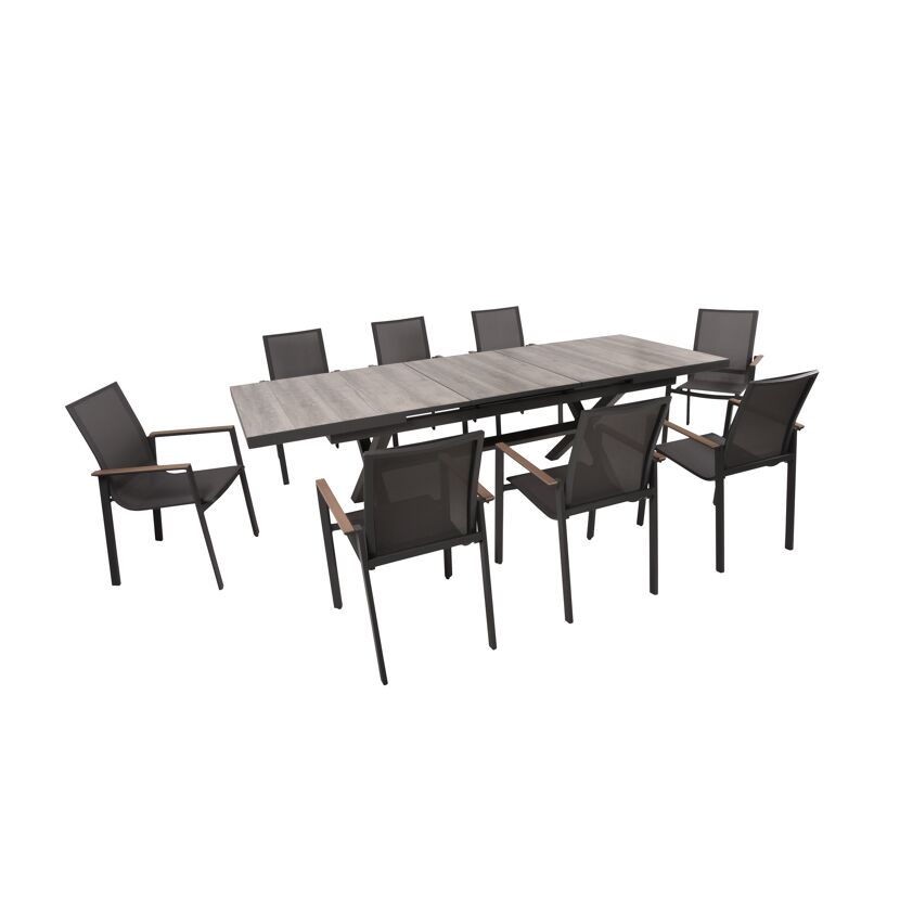 Gartenmöbelset 'Rana/Silea' für 8 Personen Aluminium