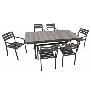 Gartenmöbel-Set 'Rana/Treviso' anthrazit 7-teilig