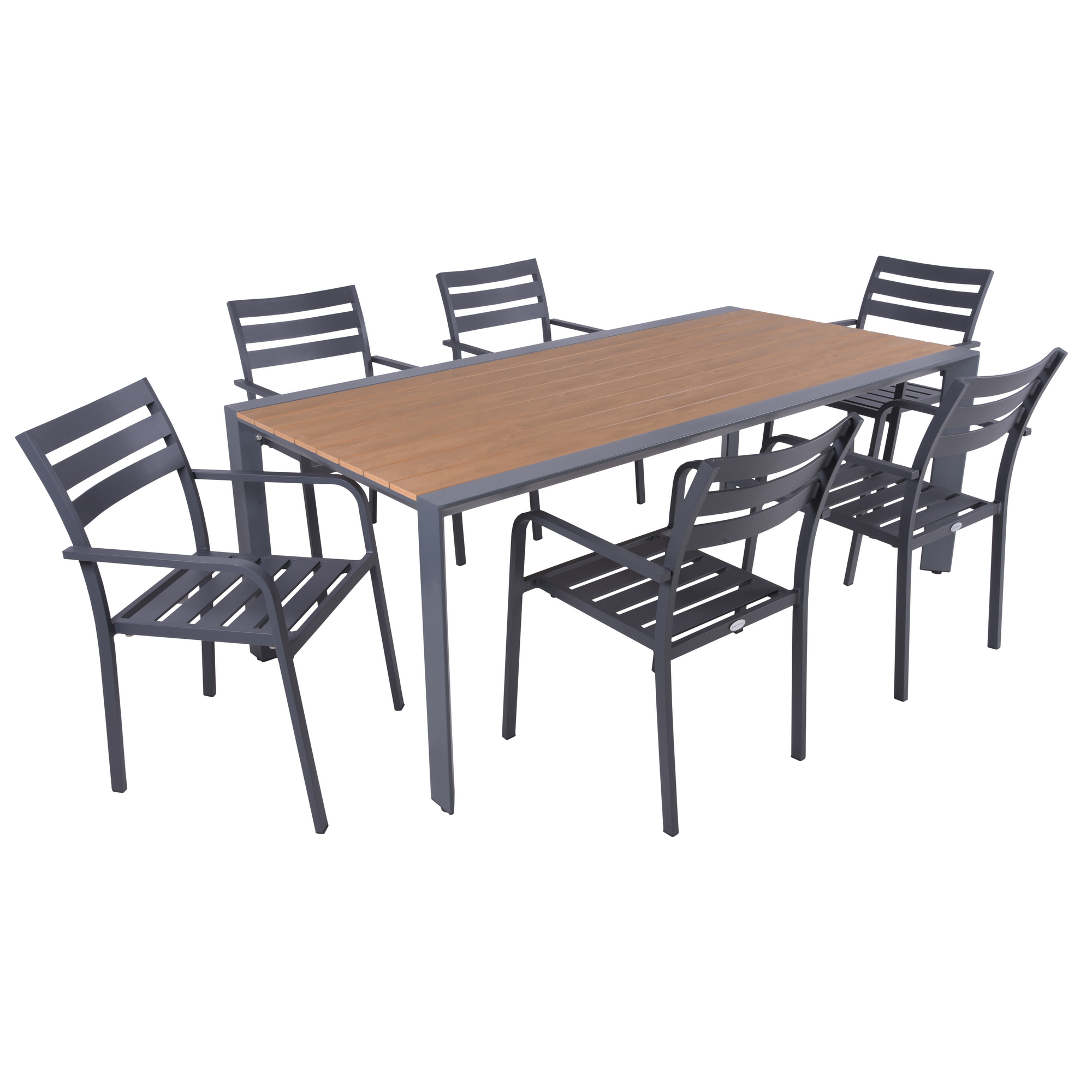 Gartenmöbelset 'Silea/Treviso' für 6 Personen Aluminium