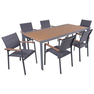Gartenmöbel-Set 'Silea/Davina' anthrazit 7-teilig