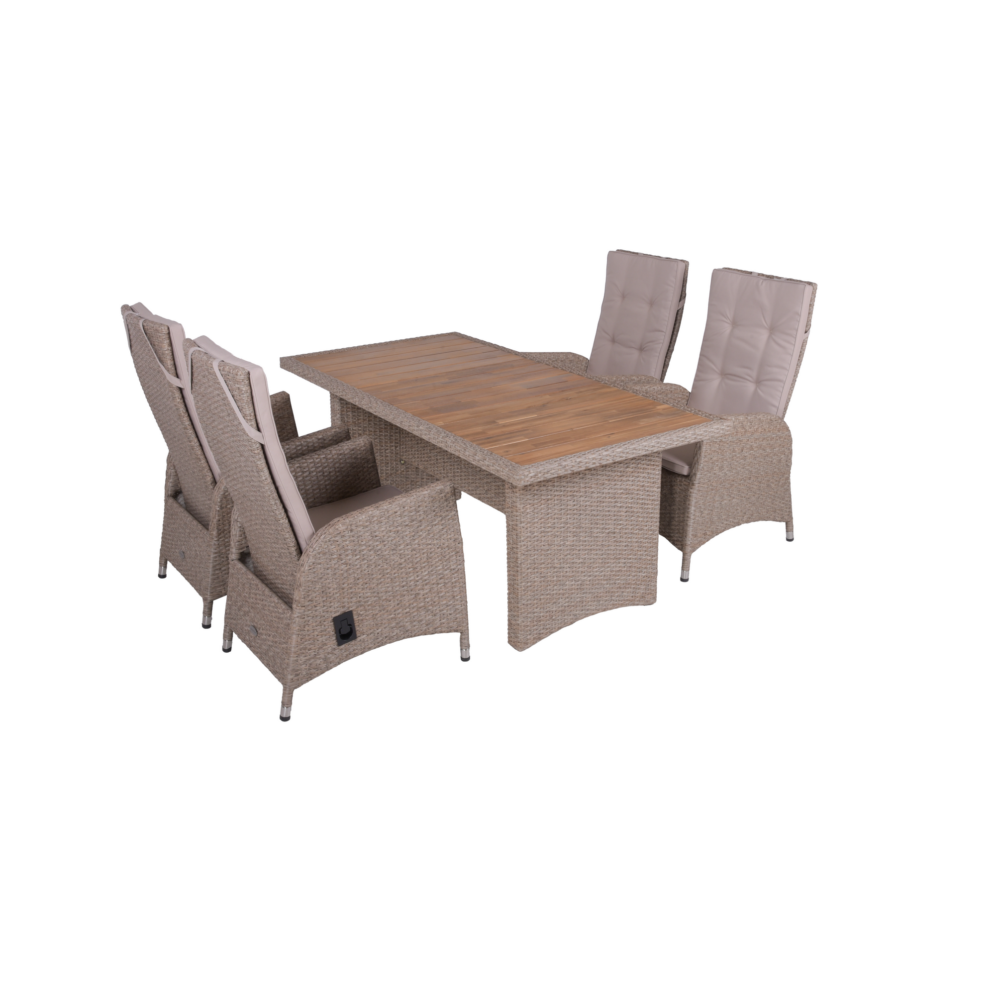 Gartenmöbelset 'Braga' für 4 Personen Kunststoff/Aluminium