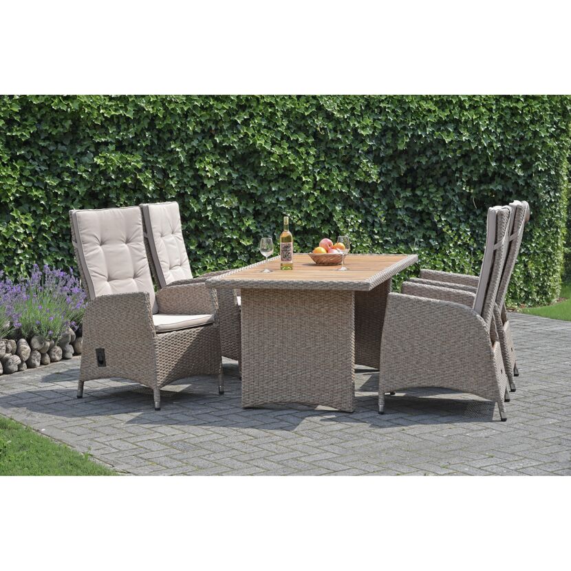 Gartenmöbelset 'Braga' für 4 Personen Kunststoff/Aluminium
