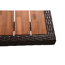 Tischplatte aus Holz und Polyrattan
