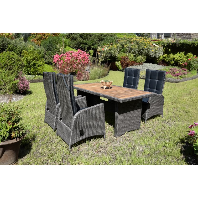 Gartenmöbelset 'Braga' für 4 Personen Kunststoff/Aluminium