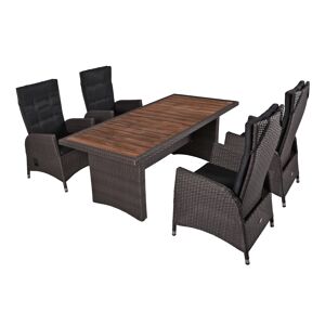 Gartenmöbel-Set 'Braga' grau 5-teilig