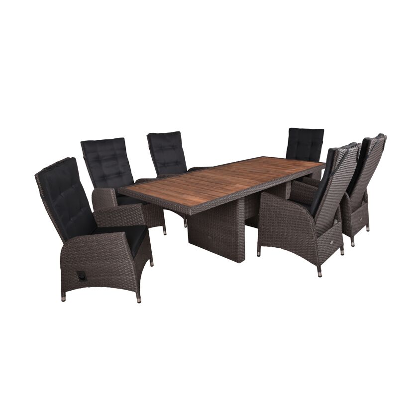Gartenmöbelset 'Braga' für 6 Personen Kunststoff/Aluminium